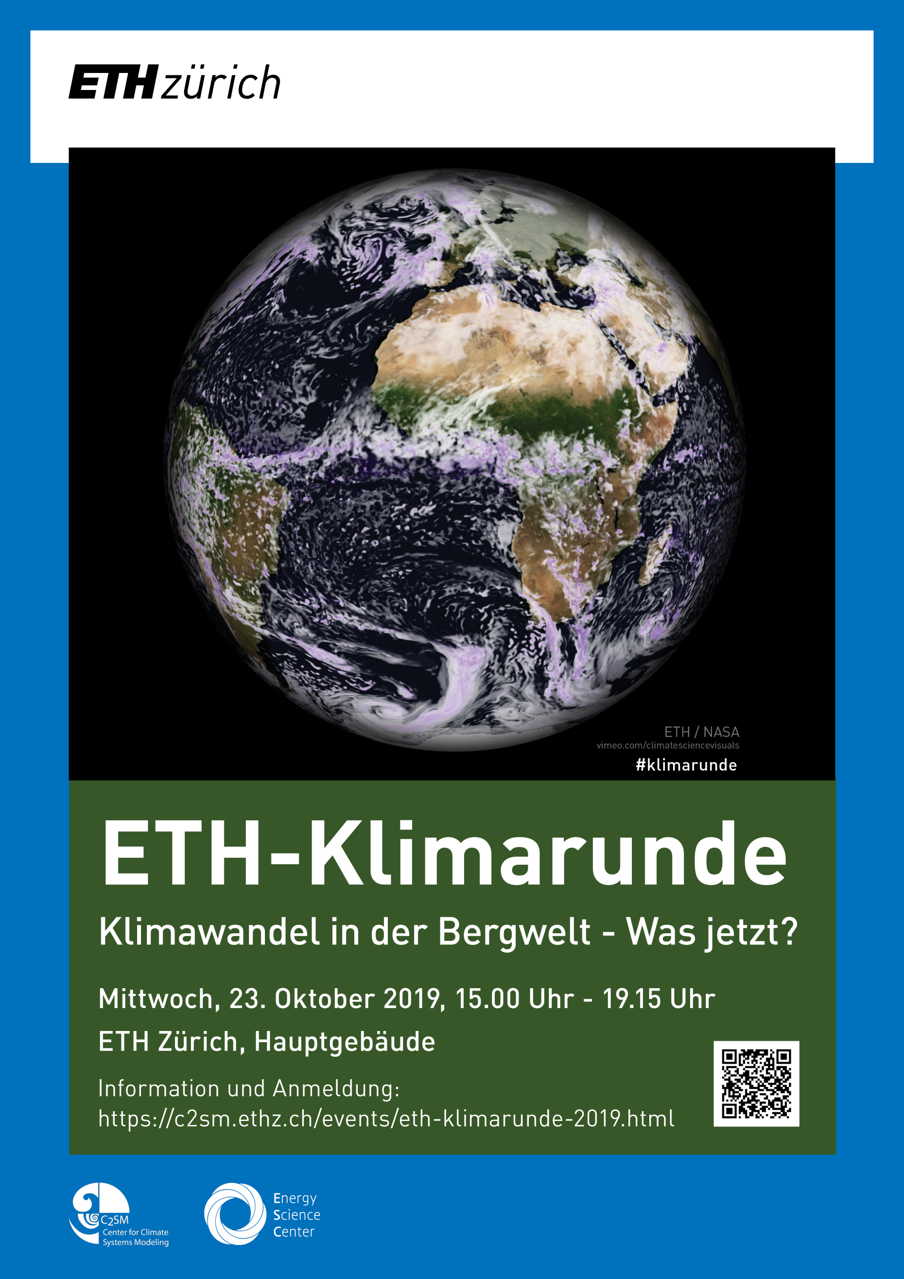 Enlarged view: Flyer ETH Klimarunde 2019